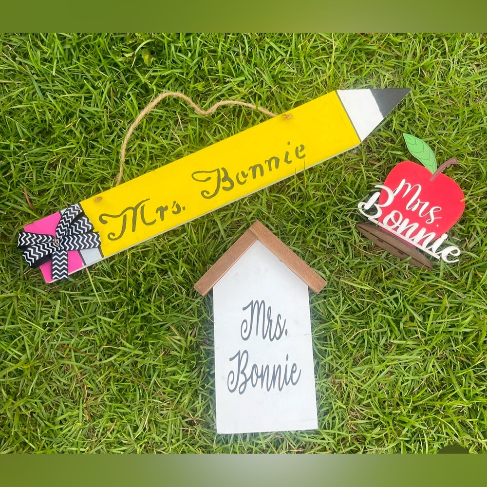 Mrs bonnie teacher classroom signs bundle